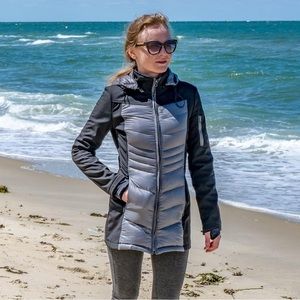 Halifax Traders Down Puffer Coat with Soft Shell Sleeves